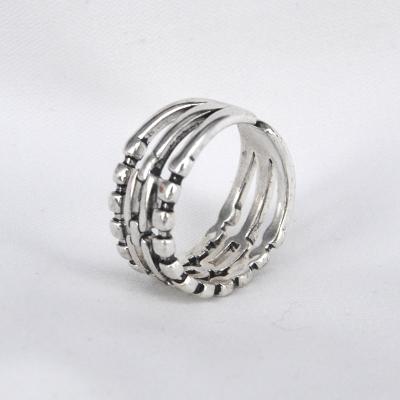 China Vintage Retro Quick And Easy To Remove Fashion Antique Silver Ring For Women Men for sale