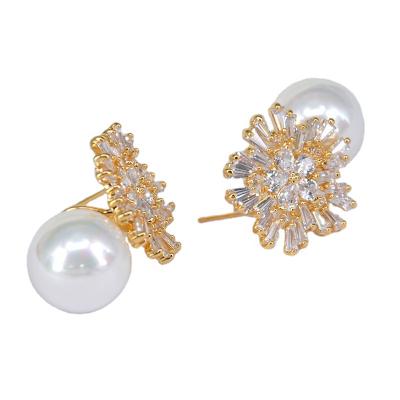 China European and American cute women rhinestone stud earrings earring studs 925 sliver stud earrings for sale