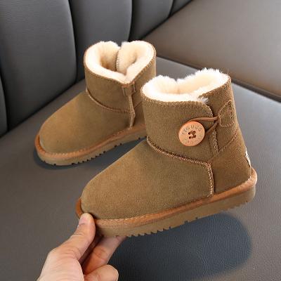 China Kids Thermal Winter Rejects Warm Children Shoes Australian Wholesale Sheepskin For Boys Girls Black Waterproof Unisex Customized Spring for sale