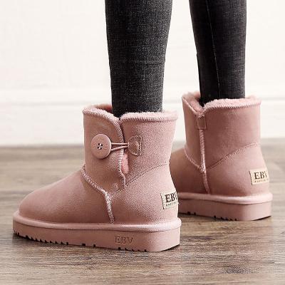 China New Snow Fashion Trend Autumn And Winter Women's Shorts Tube Cotton Non-slip Thick Leather Boots 'Shoes Bread Shoes for sale