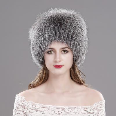 China COMMON Customize Cute Warm Winter Real Fur Hat With Fur Pom Pom for sale