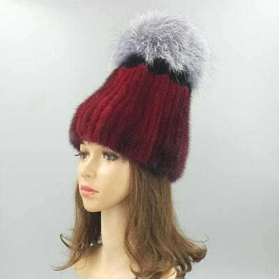 China COMMON the best selling mink fur hat for women's fox fur ball for sale