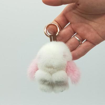 China RealMink Hair Fur Funky Rabbit Key Chain Personalized Memorabilia for sale