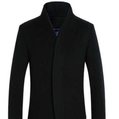 China Winter Wool Men's Fashion Anorak Waterproof Thin Coat Mid Length Coat Factory Coat for sale