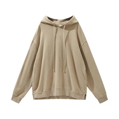 China Anti-wrinkle Autumn New Style Windproof 100%Cotton Split Pocket Terry European And American High Street Hidden Hoodie for sale