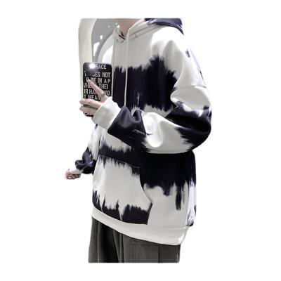 China high quality striped pattern creative popular outdoor travel Anti-wrinkle fashion hooded sweater men's hoodies for sale