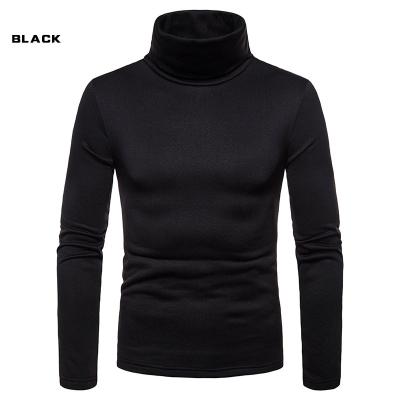 China Long Sleeve Velvet Warm Sleeved T-Shirt Bottoming High Neck Plus Size Mens T-Shirt for sale