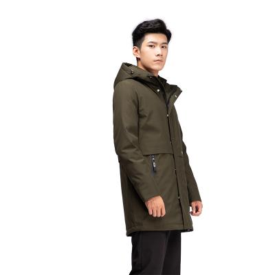 China New Arrival Feature Down Jacket Winter Jacket Waterproof Long Cloth Men's Gray Plus Size Coat Jacket for sale