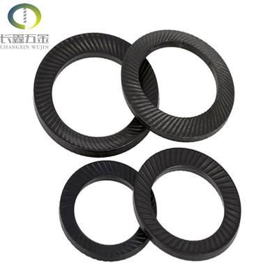 China China Manufacturer Carbon Steel Double Ply Double Ply Seal Black DING9250 Lock Washers Disc Sprins Self Locking Lock Washers for sale