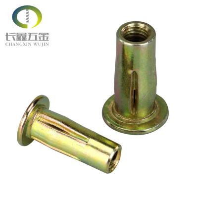 China Wholesale Heavy Industry Source Factory Slotted Rivet Nut With Flat Head Rivet Nuts For Plastic And Compounds for sale