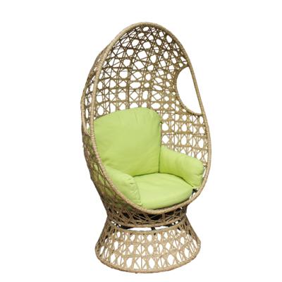 China Modern Design Furniture Comfortable Wicker PE Wicker Swivel Relax Hanging Chair Furniture Outdoor Use Bulk Packing 2 Years Modern Steel for sale