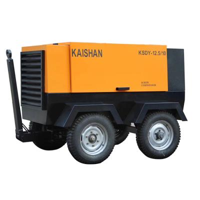 China KSDY Series Lubricated Hot Selling Mobile Four Wheel Heavy Duty Air Compressor for sale