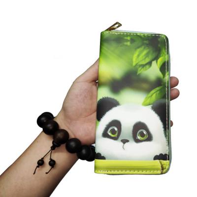 China New design panda pattern cartoon waterproof wallets pencil bag pop it custom purses and hot selling wallets with attractive price for women for sale