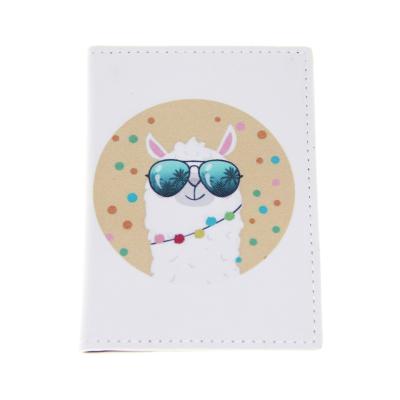 China Funny Christmas Llama ID Leather Card Holder Money Clip Wallet Cartoon Llama Birthday Gift New Waterproof Super Cute Bag Design for sale