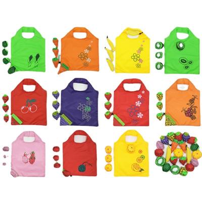 China Custom Fruit Foldable Reusable Cute Design Strawberry Fruit Shop Bags Large Capacity Grocery Shop Bags Custom Tote Bag for sale