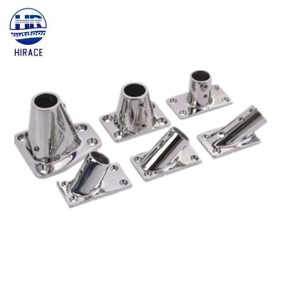 China Boat / Yacht / Boat Investment Cast Base 316 Stainless Rectangular Rail Fitting for sale