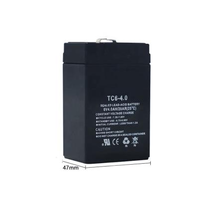 China Scooter Small Power Supply Rechargeable Sealed Lead Acid Batteries 6v 4ah Ups Storage Ups Battery for sale