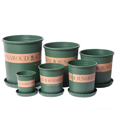 China Modern flowerpot minimalist flowerpot resin garden environmental protection gallon biodegradable plastic basin for sale