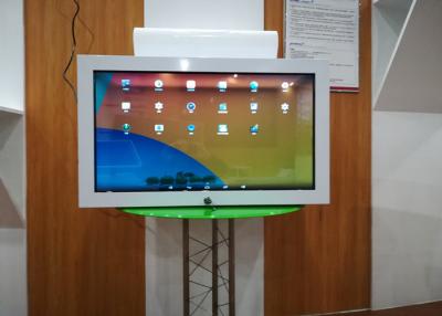 China Caja transparente una del gabinete de exhibición de la materia de la exhibición del Lcd de 32 pulgadas echada a un lado en venta