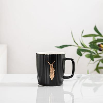 China Viable Sublimation Mug Solid Color Ceramic Mug With Lid And Spoon For Fathers Day Mug for sale