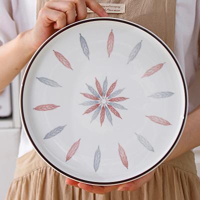 China Sustainable High Quality China Porcelain Dinner Dish Dish Ceramic Microwave Safe Dish Dinnerware for sale