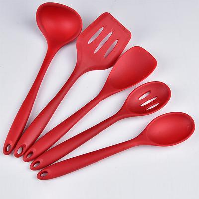 China Sustainable Silicone Red Baking Set Cooking Tools Utensils Silicone Kitchen Utensil for sale