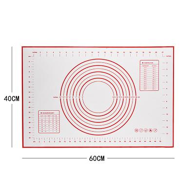 China Viable Non-Slip Silicon for Dough Rolling Mat Silicone Baking Pastry Mat with Measure for sale