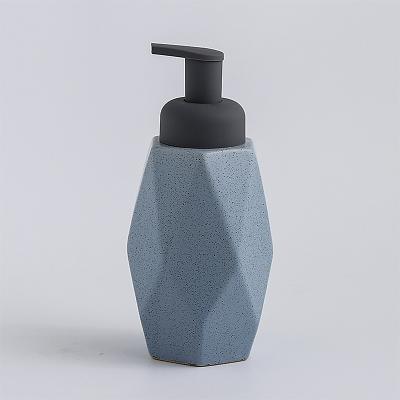 China Viable Wholesale Nordic Multicolor Ceramic Soap Dispenser Liquid Shampoo Lotion Bottle Hotel Bathroom Home Accessory for sale