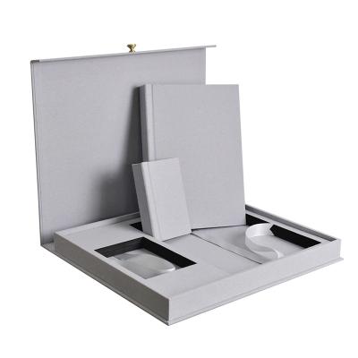 China Custom High Quality Cloth Album A4+A6 Canvas Album Cover With Wedding Box for sale