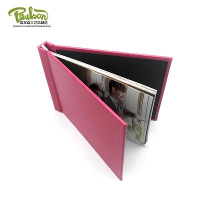 China PU 4x6 Inch DIY Photo Album Leather Book Cover With Clamp System for sale