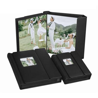 China PU Cover Self-Stick Overlay Albums Handcrafted Pages With Comer Trim for sale