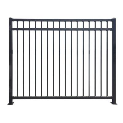 China Wholesale Price 3m USA Standard 6x8ft Zinc Cast Iron Garden Fence Easily Assembled Black Galvanized Steel Fence Panels With Post for sale