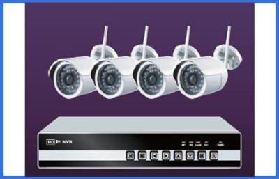 China 4pcs 720P / 960P / 1080P Cameras NVR 4Channel Wireless CCTV Kit for sale