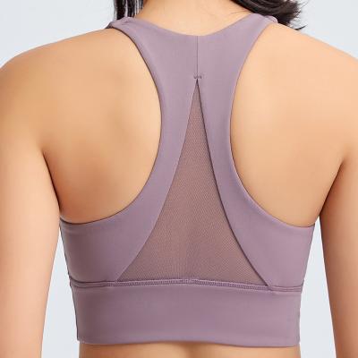 China Wholesale Breathable Quick-Dry Running Women's Yoga Sports Padded Mesh Back Yoga Bra for sale