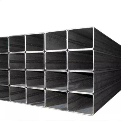 China ERW Black Rectangular Steel Tube Q345 10*20mm-120*80mm Plain End for sale