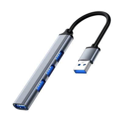 China Mobile Devices .desk Computer 4 Port USB 3.0 Hub , Ultra Slim Portable Data Hub for sale