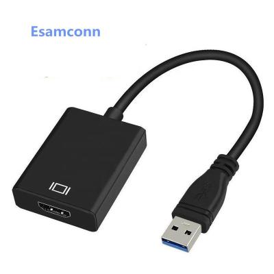 China Housing TPE+Aluminum Alloy USB 3.0 to HDMI Adapter with Audio Output for Laptop & Computer PC & HDTV / Monitor /Projector and more for sale