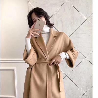 China 2021 New Tweed Coat Fashion Heavy Industry Design Heavy Industry Double Sided Coat Breathable Soft Lapel Large Ni Coat for sale