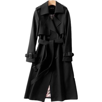 China 2021 New Arrival Women's Breathable Trench Coat Long Sleeve Ladies Wide Lapel Trench Coat 2021 for sale