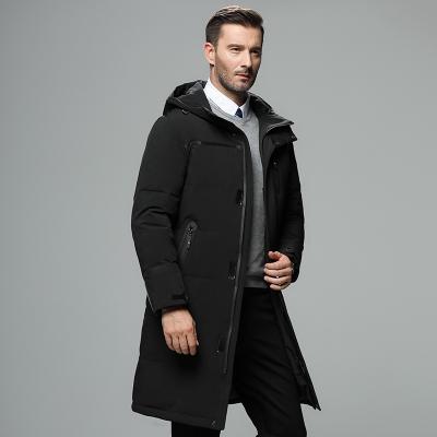 China Hot Sale Breathable Duck Down Jacket Men Plus Size Hooded Goose Down Jacket Men's Long Coat For Winter for sale