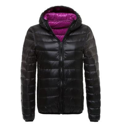 China Selling Down Ultra-lightweight Warm Warm Women's Winter Feather Hooded Lightweight Down Coat Down Jacket Winter Jacket for sale