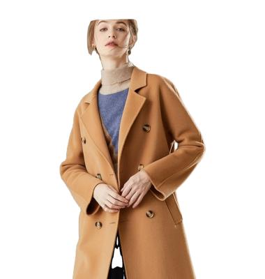 China 2020 Fashion Ladies Winter Woolen Coat Women Long Breathable Coat for sale