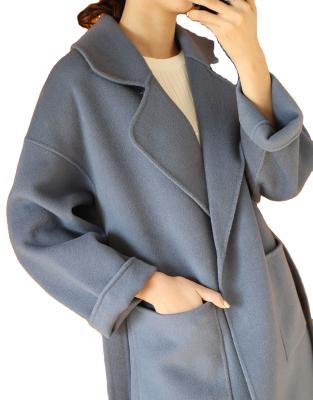 China Wholesale warm breathable lambswool lapel cashmere sale thin women lamb woolen coat for sale