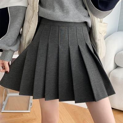 China Fashion Autumn And Winter Anti-Static High Waist Pleated Mini Skirt For Girls for sale