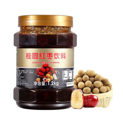 China 1.2KG Healthy Longan Xianhuo Drinking Red Dates Tea Jam / Sauce Fruit Jams For Bubble Tea Drinks for sale