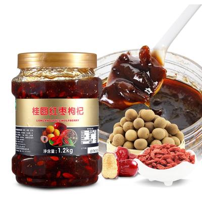 China 1.2kg Xianhuo Pure Natural Natural Longan Red Dates with Goji Berry Tea Jam /Sauce for Bubble Tea for sale