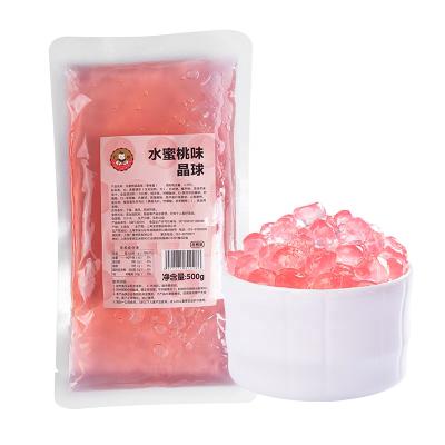 China Wholesale Taste Flavor Tea 1kg Peach Bubble Taiwan Fruit Jelly Juice Low Calorie Konjac Balls For Bubble Tea for sale