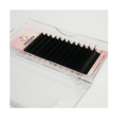 China Professional Full Volume 0.05 25mm Ultra Black Roll Eyelash Extension Faux Mink Blend Length Roll Eyelash Trays for sale