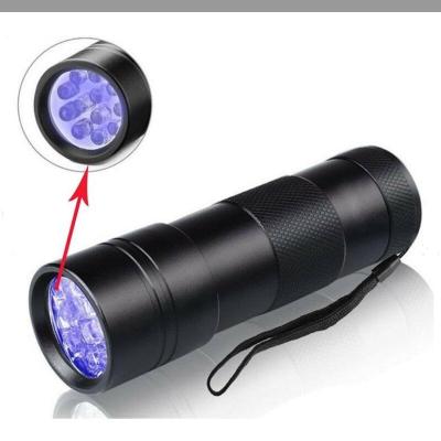 China Portable Emergency 12LED Flashlight 365NM UV Mini Torch Light Detection Ultraviolet LED UV Flashlight for sale