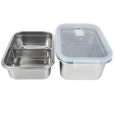 China New Design Viable New Design Stainless Steel Food Storage Container Metal Bowl Silicone Seal Ring American 304 for sale